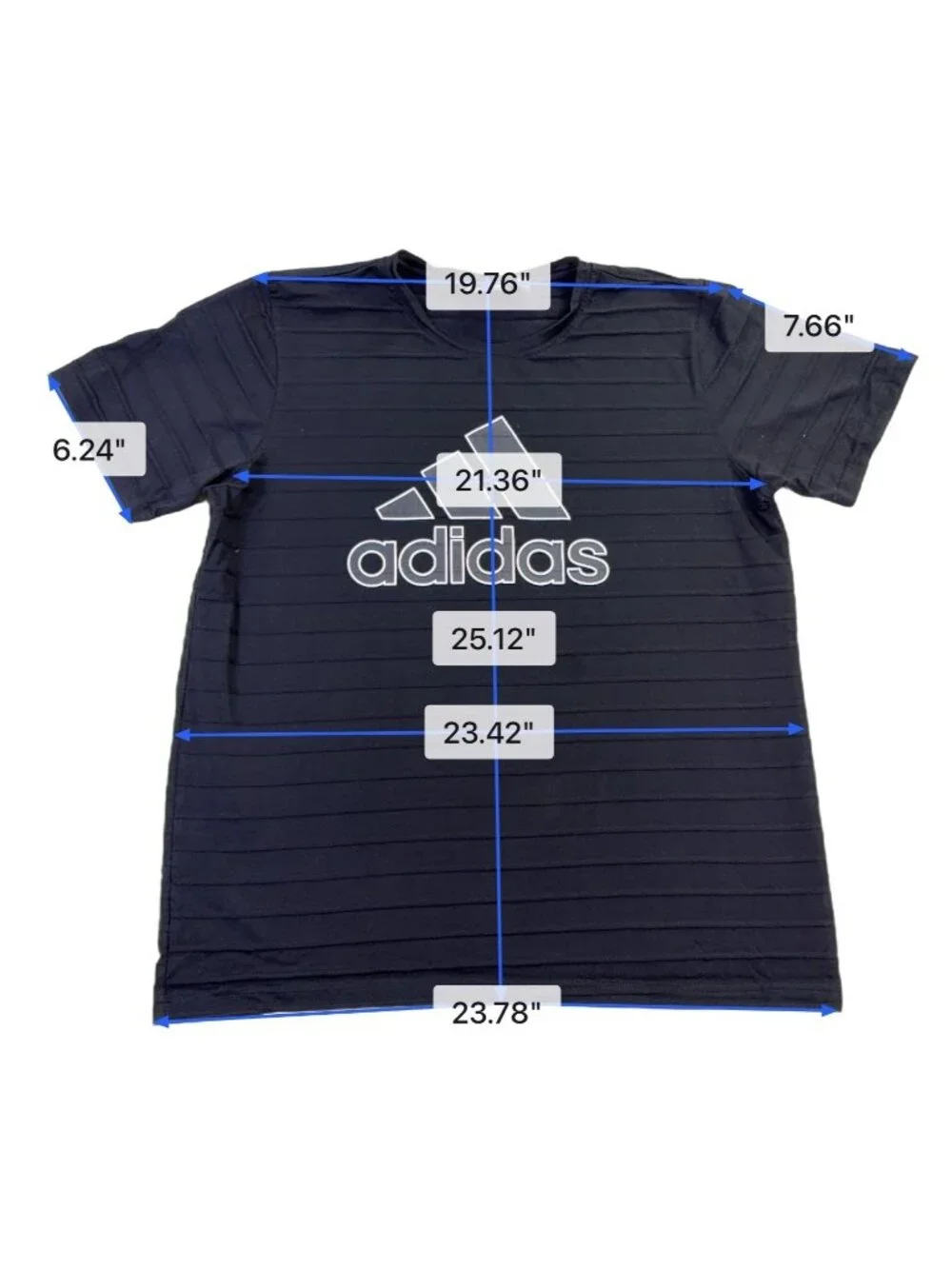 Adidas Mens Black Comfortable Crew Neck T-Shirt With Classic Logo Size XXL